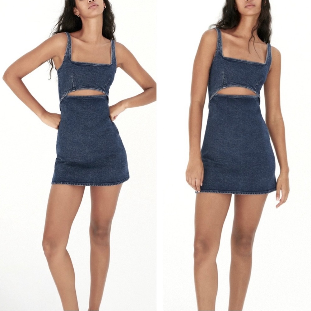 Zara Denim Cut Out Dress
